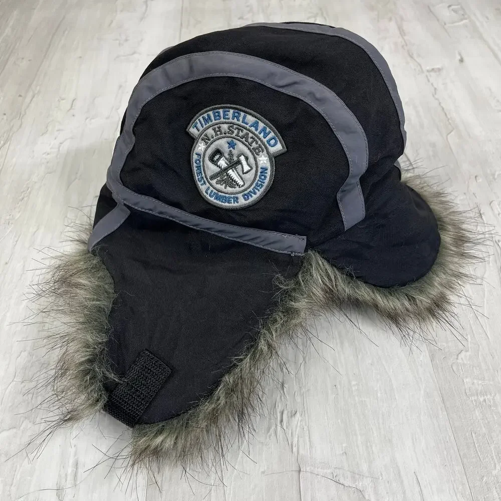 Timberland N.H. State Forest Lumber Division Faux Fur Kids Trapper Hat
